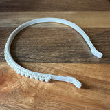 Mini Pom Pom Headband, Ivory