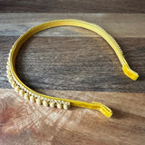 Mini Pom Pom Headband, Mustard