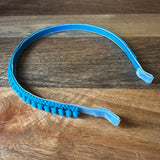 Mini Pom Pom Headband, Bright Blue