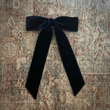 Mademoiselle Velvet Bow, Navy