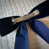 Mademoiselle Velvet Bow, Navy