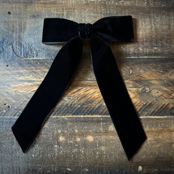 Mademoiselle Velvet Bow, Black