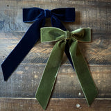 Mademoiselle Velvet Bow, Navy