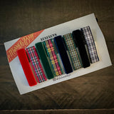 Holiday Plaid and Velvet Bar Clips, Bundle Set