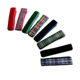 Holiday Plaid and Velvet Bar Clips, Bundle Set