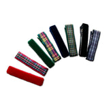 Holiday Plaid and Velvet Bar Clips, Bundle Set