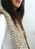 CUSTOM Adult Solid Brooke Hand Knit Infinity Scarf