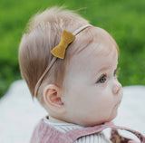 Itty Bitty Bow Baby Headbands, Pink/Yellow Bundle Set