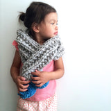 READY TO SHIP! Kid Mini Cameron Pompom Scarf, Grass/Ivory