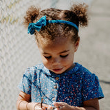 Glitter Bow Headband,Turquoise