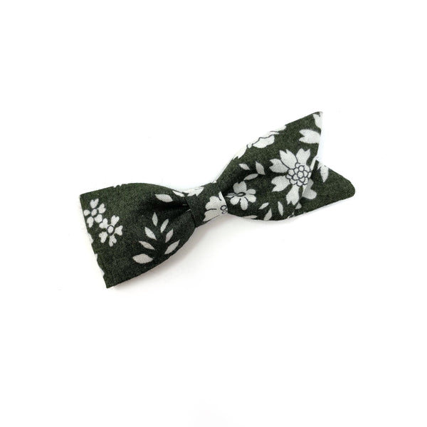 Petal Bow, Liberty Olive Floral (Organic)