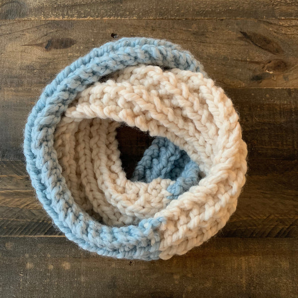 READY TO SHIP! Kids Mini Cameron Scarf, Glacier/Snow