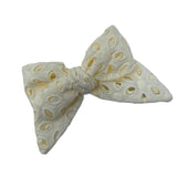 Eyelet Bow, Pale Yellow