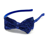 Glitter Bow Headband, Royal