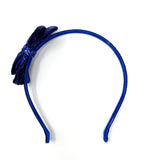 Glitter Bow Headband, Royal