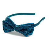 Glitter Bow Headband,Turquoise