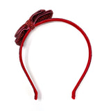 Glitter Bow Headband, Red