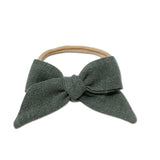 Baby Tied Bow, Olive