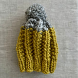 READY TO SHIP! Kids S, Colorblock Hat in Mustard/Marble