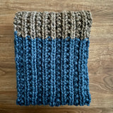 READY TO SHIP! Adult Emilia XL Scarf, Denim/Barley