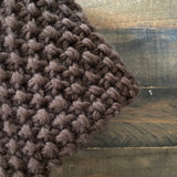 READY TO SHIP! Adult 100% Wool Double Hand Knit Scarf, Chocolate