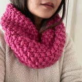 READY TO SHIP! Adult 100% Wool Double Hand Knit Scarf, Peony