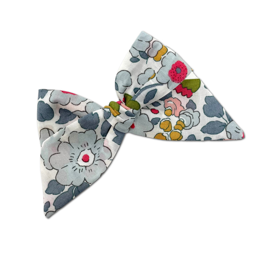 Baby Tied Bow, Liberty Dusty Blue Floral