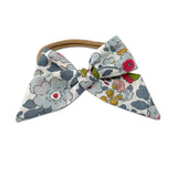 Baby Tied Bow, Liberty Dusty Blue Floral