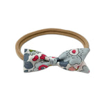 Petal Bow, Liberty of London Dusty Blue Floral