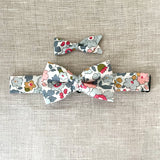 Petal Bow, Liberty of London Dusty Blue Floral