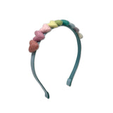 Rainbow Hearts Headband, Blue