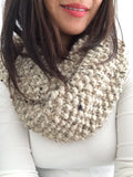 CUSTOM Adult Solid Brooke Hand Knit Infinity Scarf