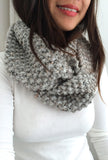 CUSTOM Adult Solid Brooke Hand Knit Infinity Scarf