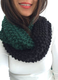 CUSTOM Adult Colorblock Brooke Hand Knit Infinity Scarf