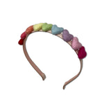Rainbow Hearts Headband, Pink